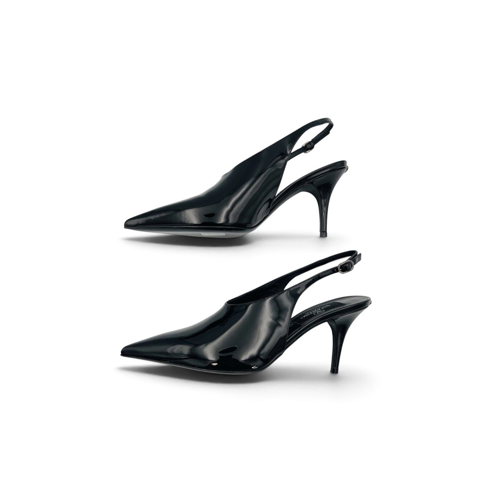 Valentino Garavani Le Salon Nero Patent Leather Slingback Pump Size 38 US 8 - Picture 7 of 10